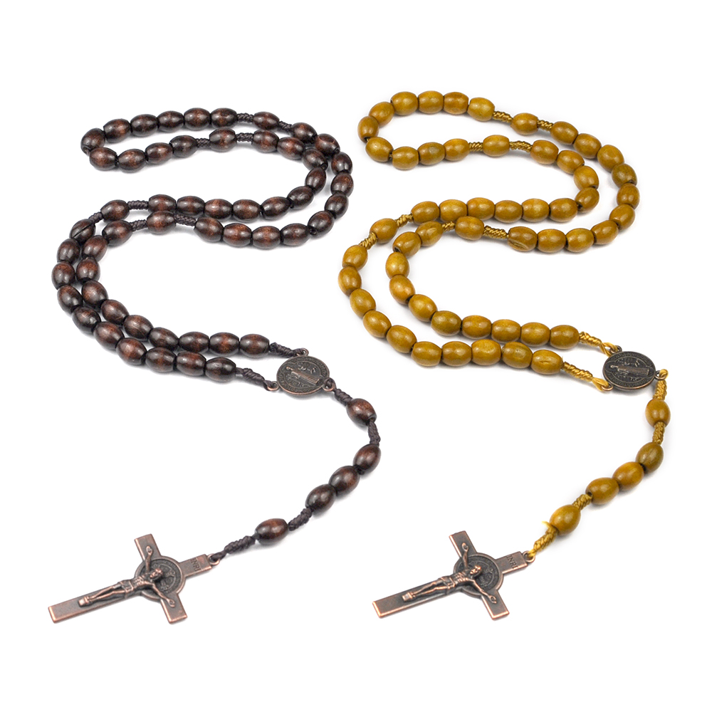 Elliptical bead Wooden rosary