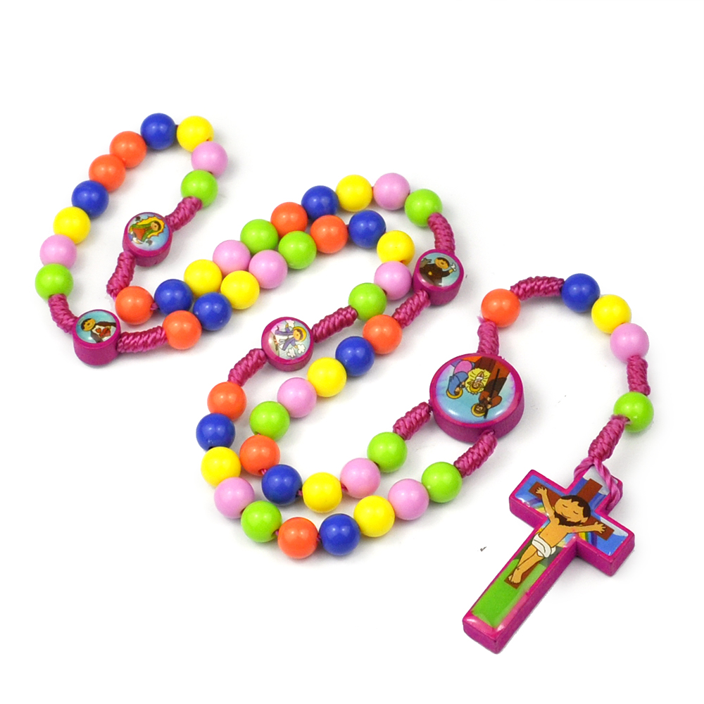 Colored Children's Cross Beads