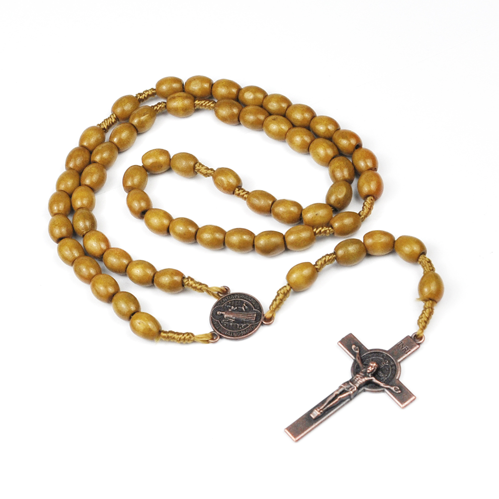 Elliptical bead Wooden rosary