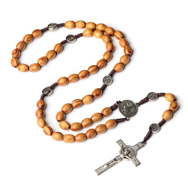 Wooden rosary with 8*10mm beads N68