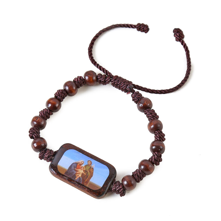 Catholic Wooden Rosary Bracelet-C41