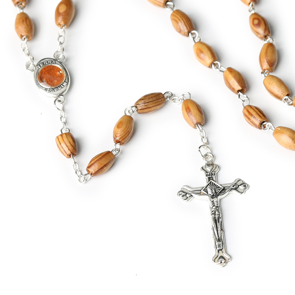 Catholic Holy Land Prayer Bead Pendant