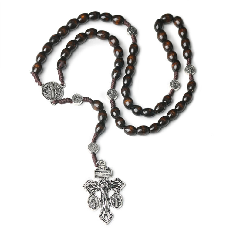 8*10mm Wood Pardon Rosary-N81