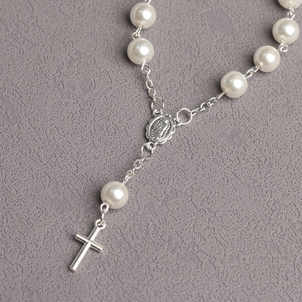 Catholic Hand Rosary - Glass Bead with Zinc Alloy Crucifix