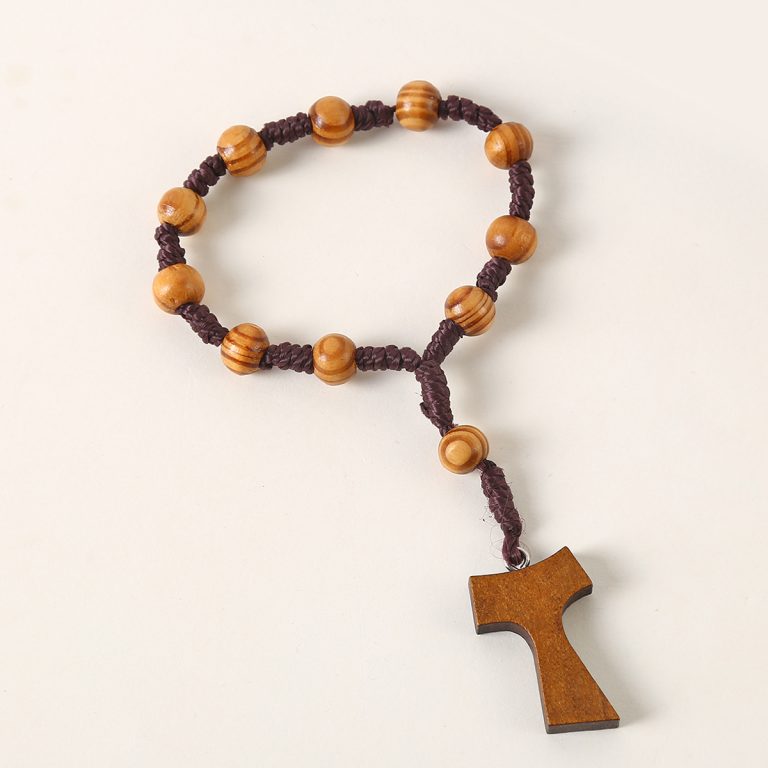 Cross Rosary Bracelet – 8mm Bead -C43
