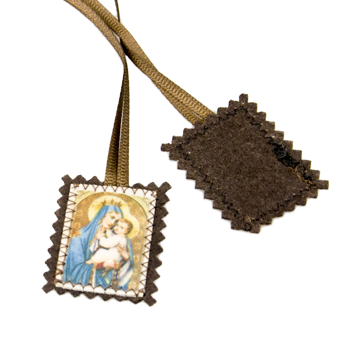 Catholic Scapulars - Jesus and Virgin Mary Devotional Cloth Religious Gift