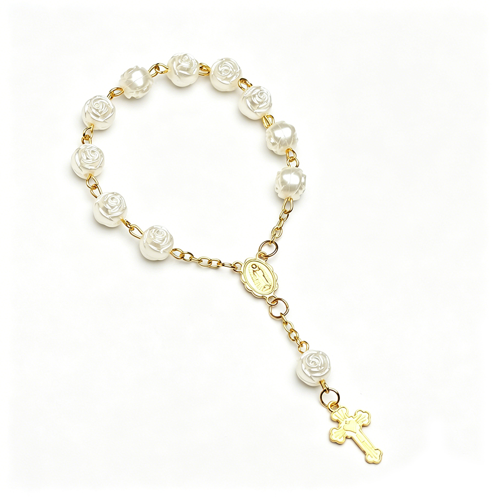 Plastic Cross Bracelet for Catholic First Communion Baptism - Alloy Charm Religious Gift