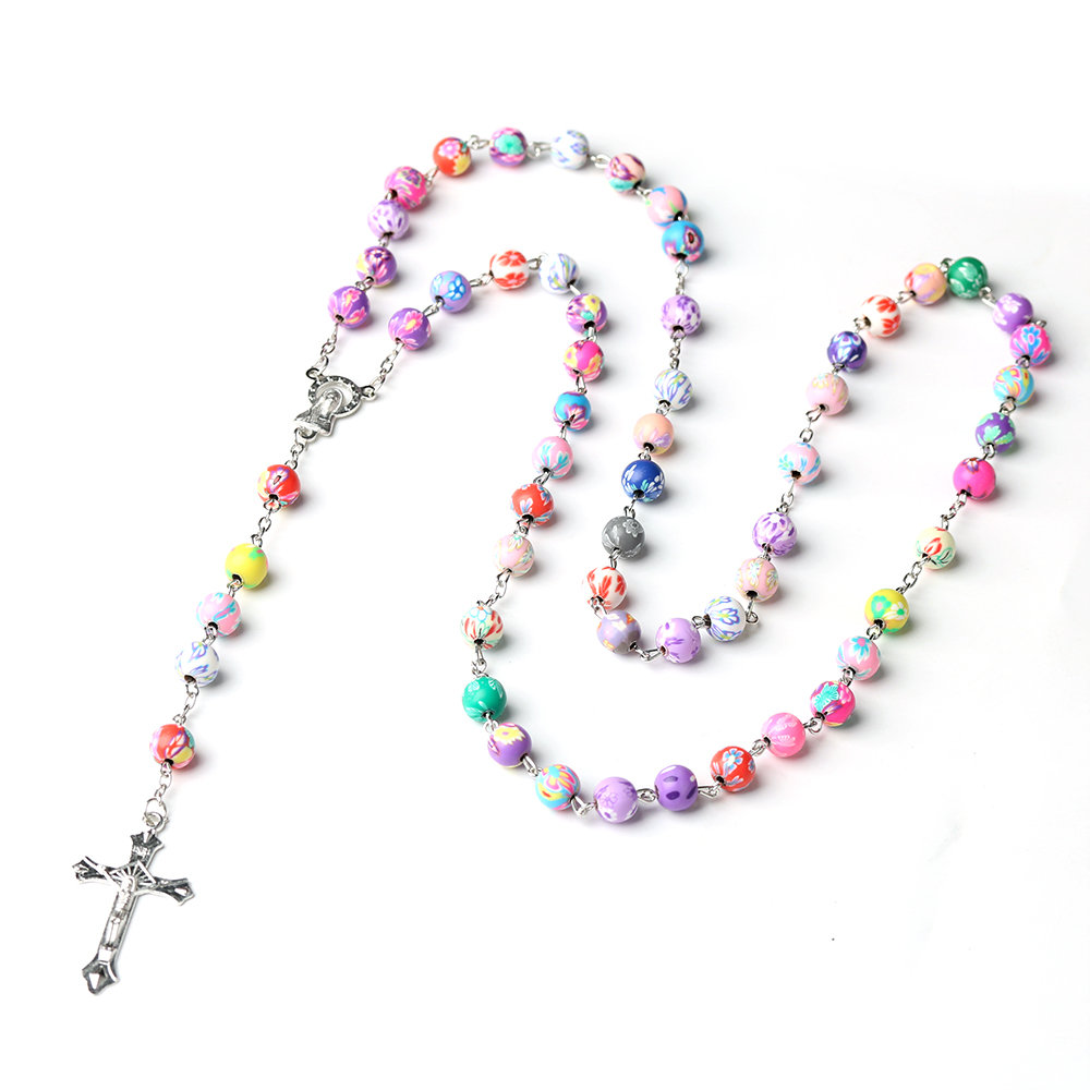 Soft Clay Catholic Rosary - 8mm 6mm Beads Catholic Christian Prayer Gift